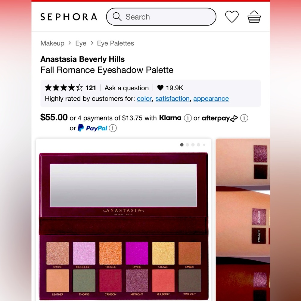 NWOT Anastasia Beverly Hills fall romance